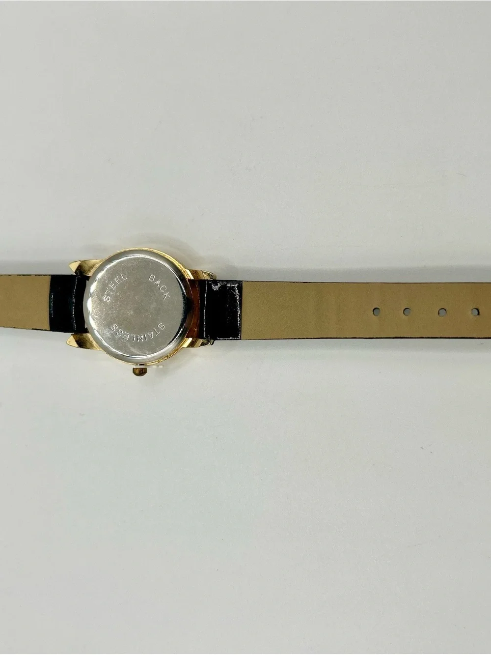 Cat Face Watch with Gold Accents and Black Strap